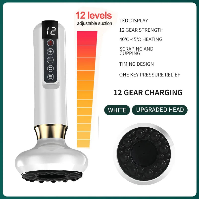 Massageador Portátil de Ventosas Anticelulite - 12 Modos