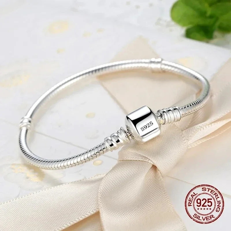 Pulseira com Pingente de Prata Esterlina 925 Original Feita à Mão