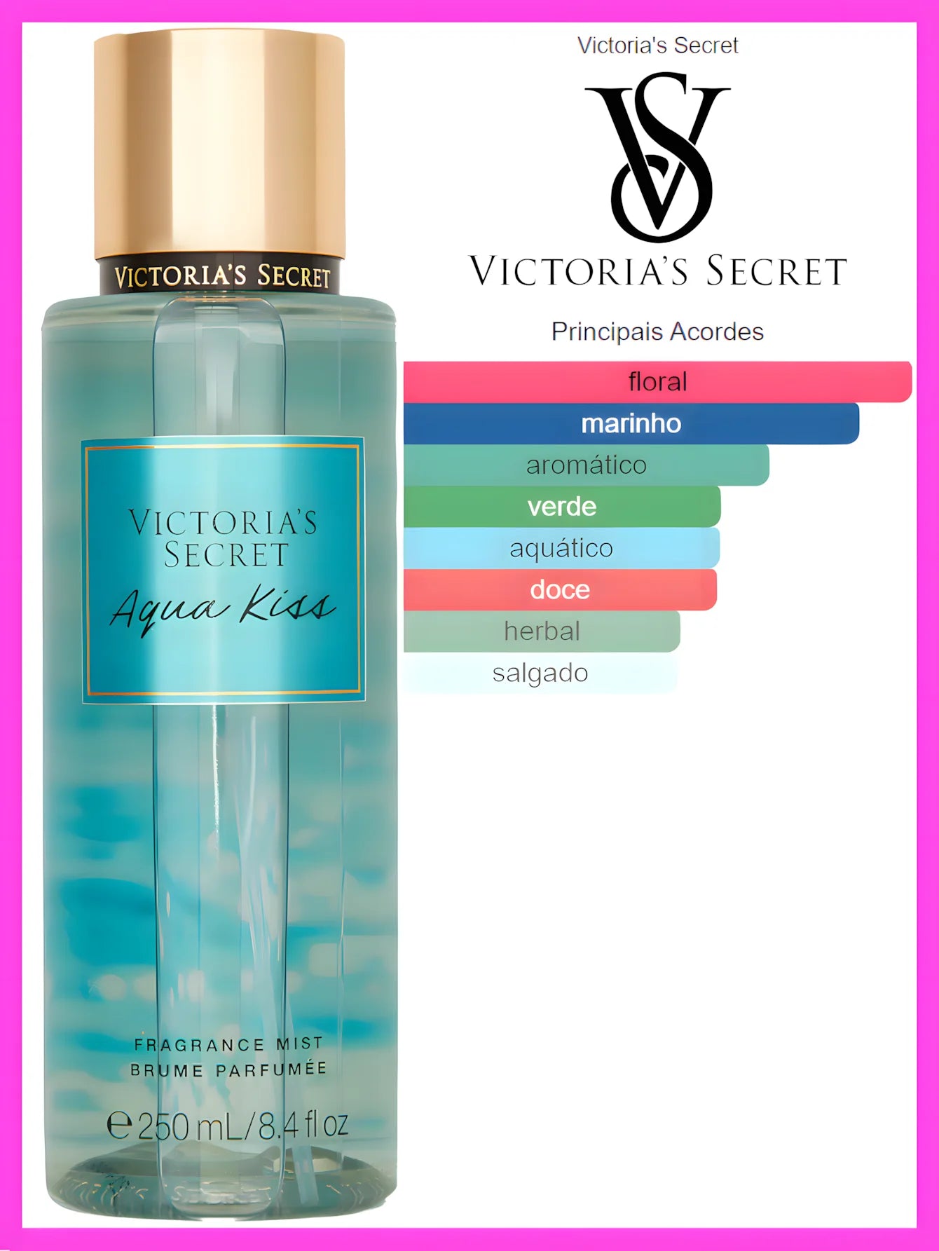 Body Splash Victoria's Secret Aqua Kiss 250ml Original