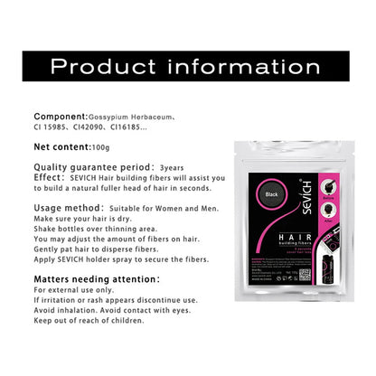 Recarga de Fibras Capilares em Pó - Produto para Perda de Cabelo Unissex