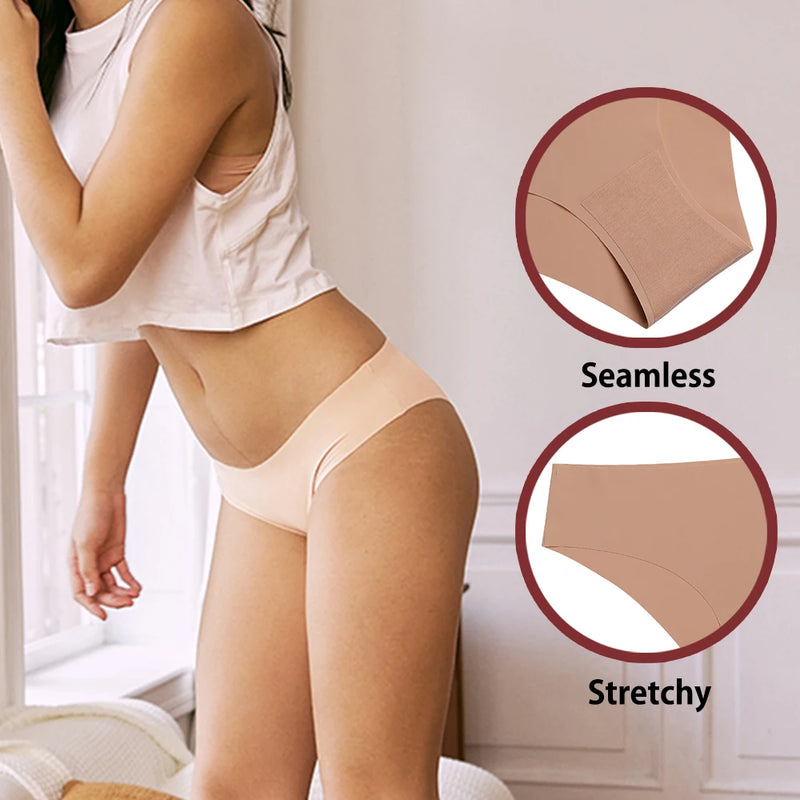 Conjunto Calcinha sem Costura para Mulher Respirável Cintura Baixa