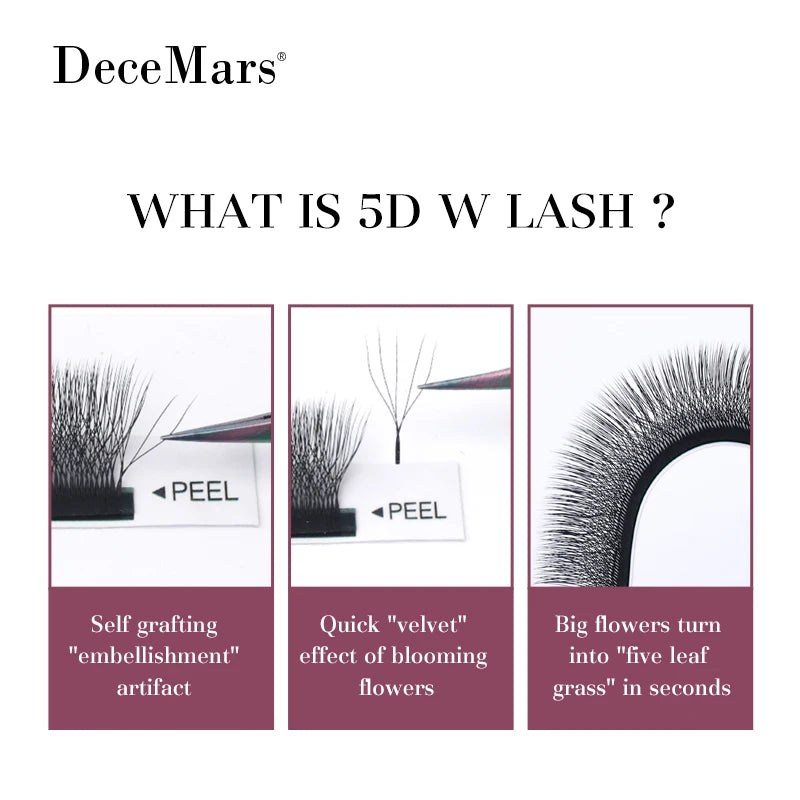 DeceMars 5D - Extensão de cílios em forma de W