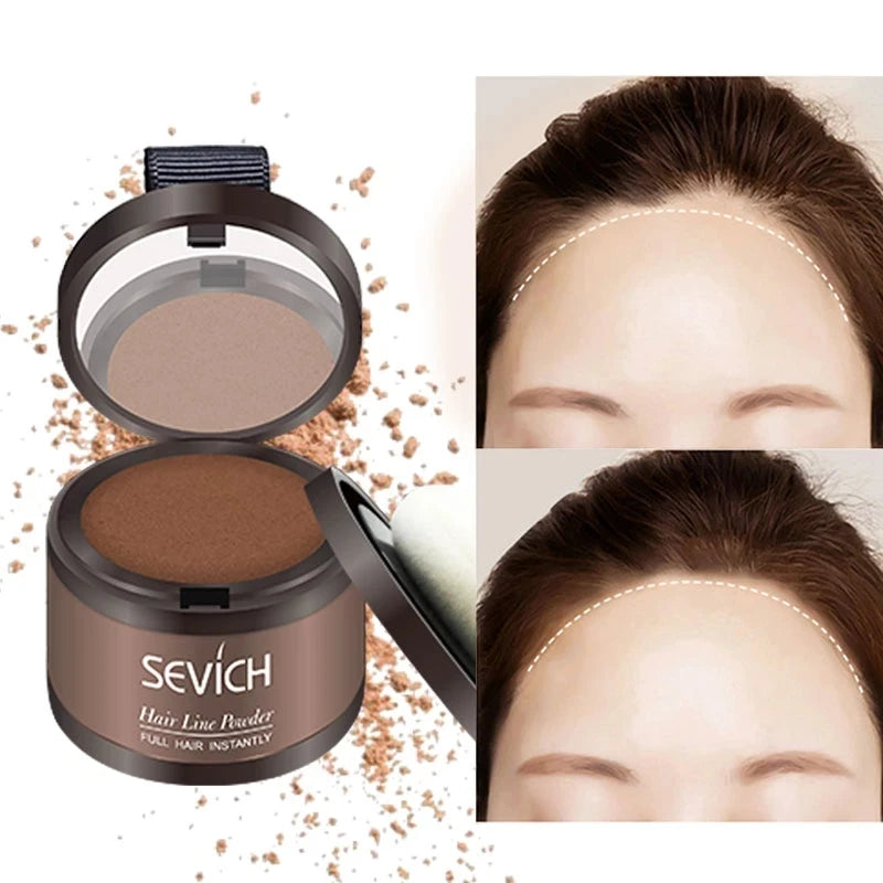 Sevich em Pó de linha fina 4g, maquiagem, corretivo de cabelo, cobertura natural, unissex