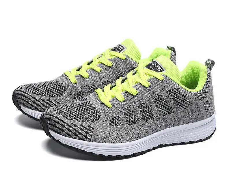 Tênis Casual Feminino de Malha Respirável para Caminhada e Academia