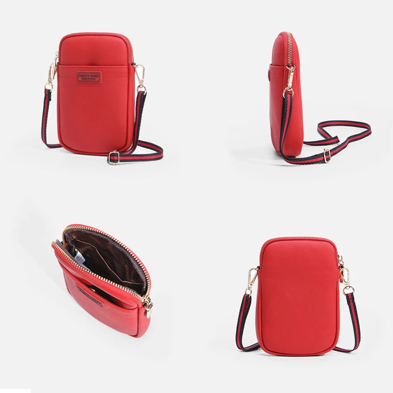 Bolsa de Ombro Feminina Forever Young - Multifuncional com Zíper para Meninas