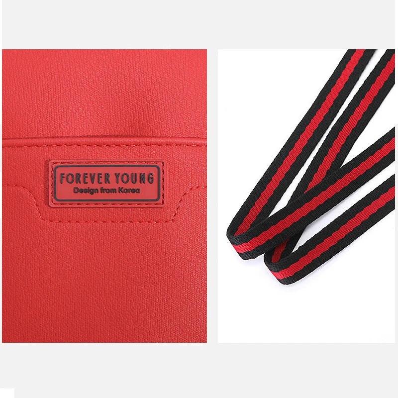 Bolsa de Ombro Feminina Forever Young - Multifuncional com Zíper para Meninas