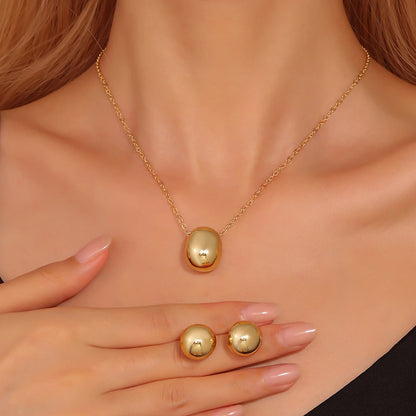 Conjunto Feminino com Colar com Pingente e Brincos