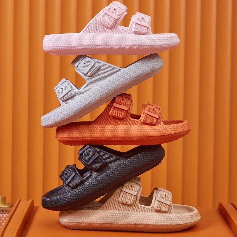 Chinelo Moda Fivela Grossa Plataforma - Super Confortável, Flexível e Excelente para o dia