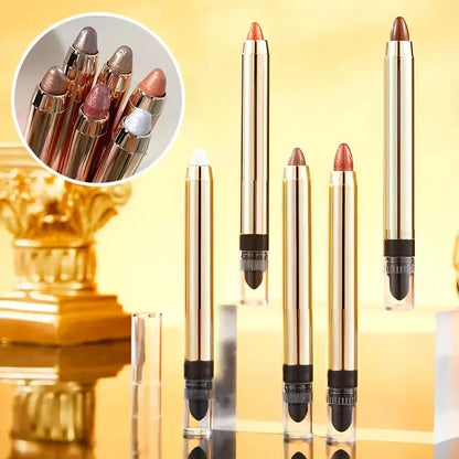 Sombra em Bastão Dupla Face - Caneta Iluminadora com Glitter Perolado e Acabamento Fosco