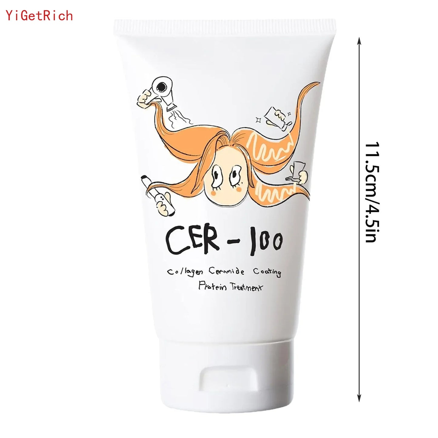 Revestimento de Ceramida e Colágeno Leitoso Elizavecca Proteína Branca CER 100