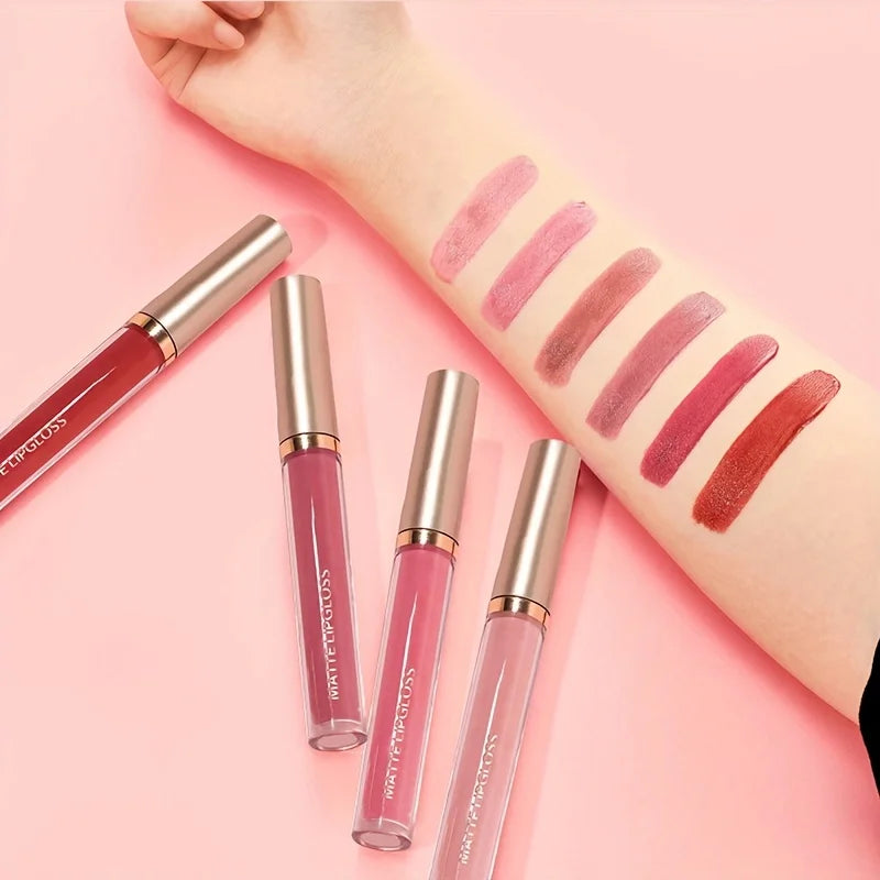 Conjunto de Brilho Labial Matte, Não Manchado com Boca Cup Plus
