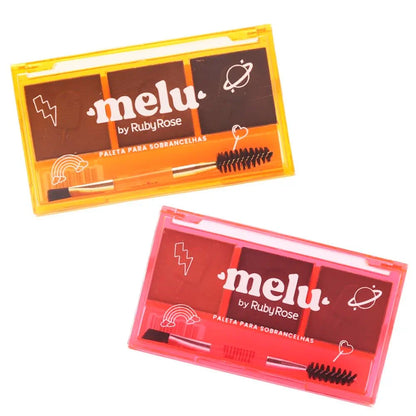 Paleta de Sombras para Sobrancelhas Melu Ruby Rose