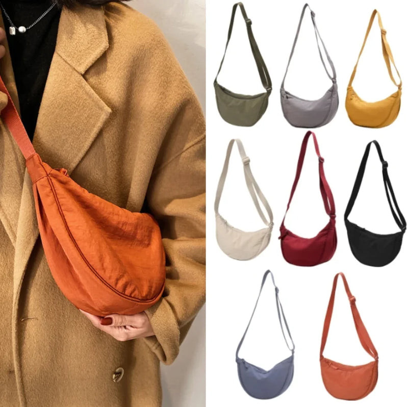 Bolsa Casual de Nylon Hobos Crossbody - Estilosa, Leve e Prática