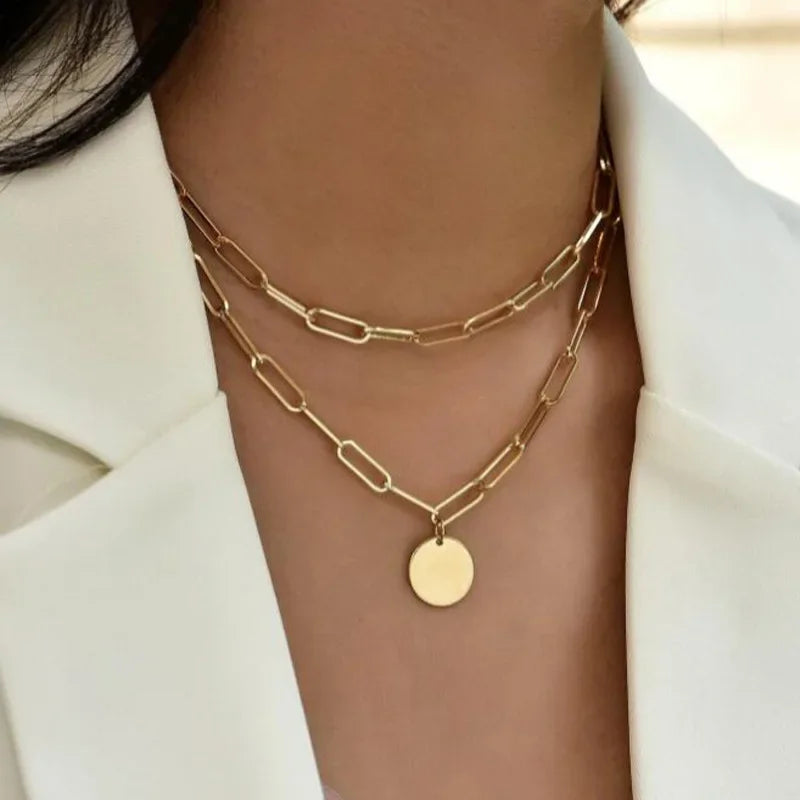 Colar Redondo de Três Camadas de Prata Esterlina 925 - Charme, Elegância, Estilo