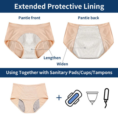 Calcinha Absorvente à Prova de Vazamento Período Fisiológico