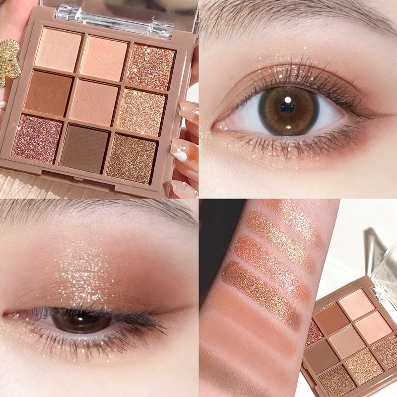 Paleta de Sombras Efeito Matte Cintilante e Aveludado
