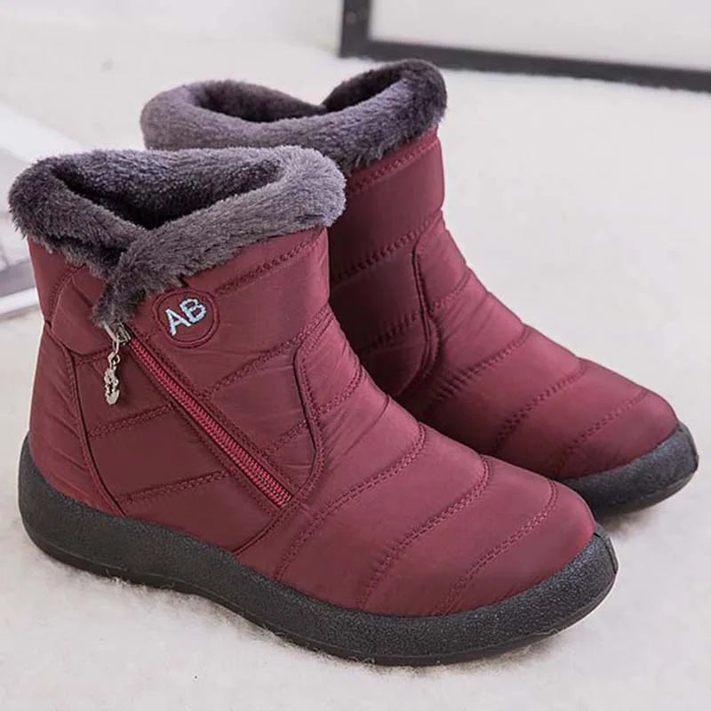 Bota Feminina Impermeável com Zíper Super Macia e Confortável