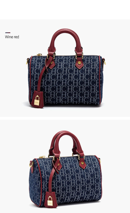 Bolsa de Ombro Feminina 2025 Estilo Cowboy com Detalhe de Almofadada