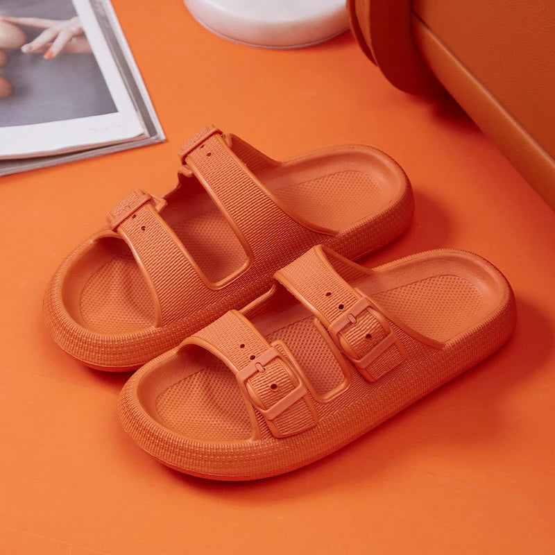 Chinelo Moda Fivela Grossa Plataforma - Super Confortável, Flexível e Excelente para o dia