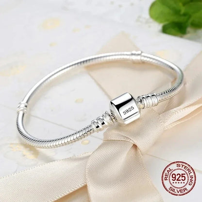 Pulseira com Pingente de Prata Esterlina 925 Original Feita à Mão