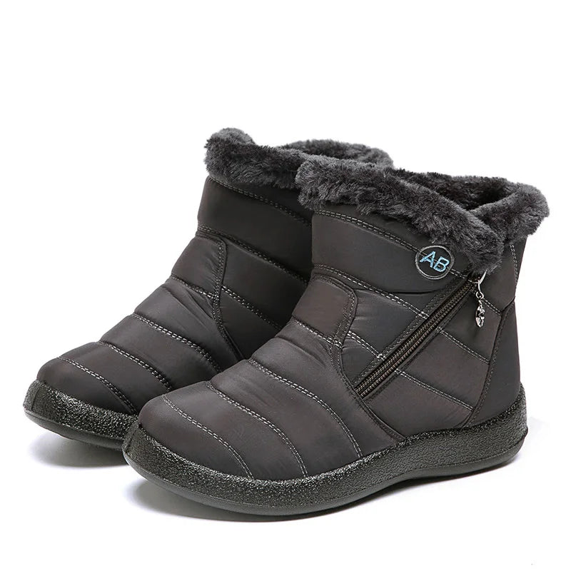 Bota Feminina Impermeável com Zíper Super Macia e Confortável