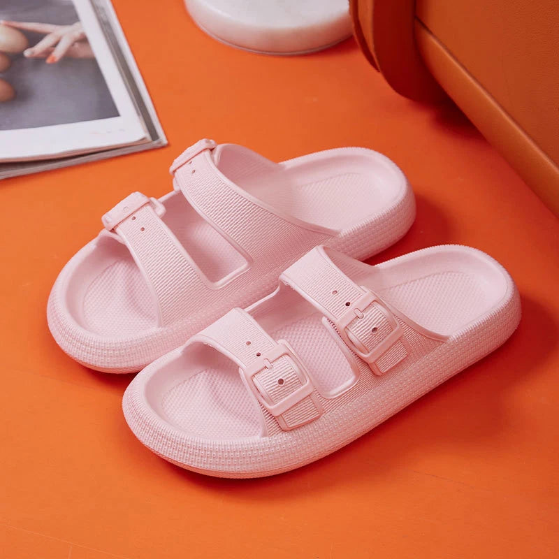 Chinelo Moda Fivela Grossa Plataforma - Super Confortável, Flexível e Excelente para o dia