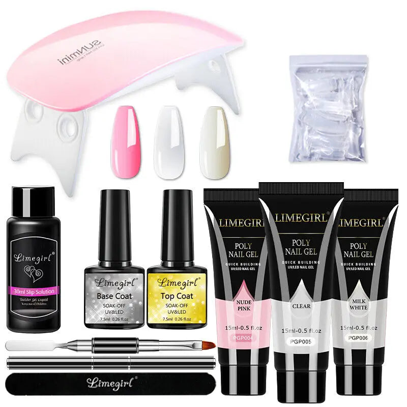 Kit Alongamento de Unha Polygel Cabine Gel Molde F1