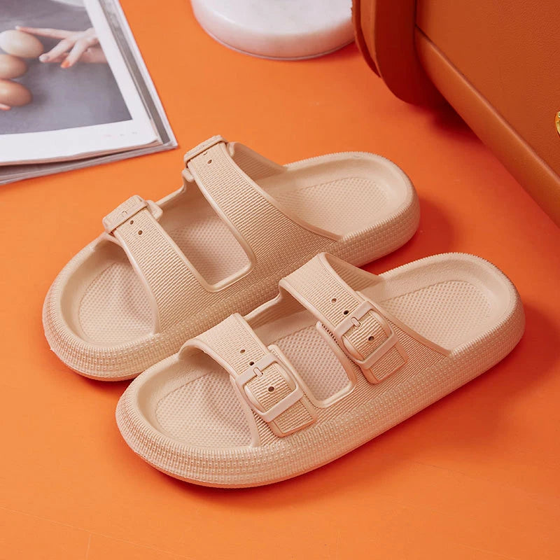 Chinelo Moda Fivela Grossa Plataforma - Super Confortável, Flexível e Excelente para o dia
