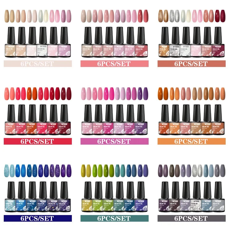 Unhas de Gel Polonês Definir Kits de Base Top Coat Verniz Soak Off Gel UV LED Semi Permanente