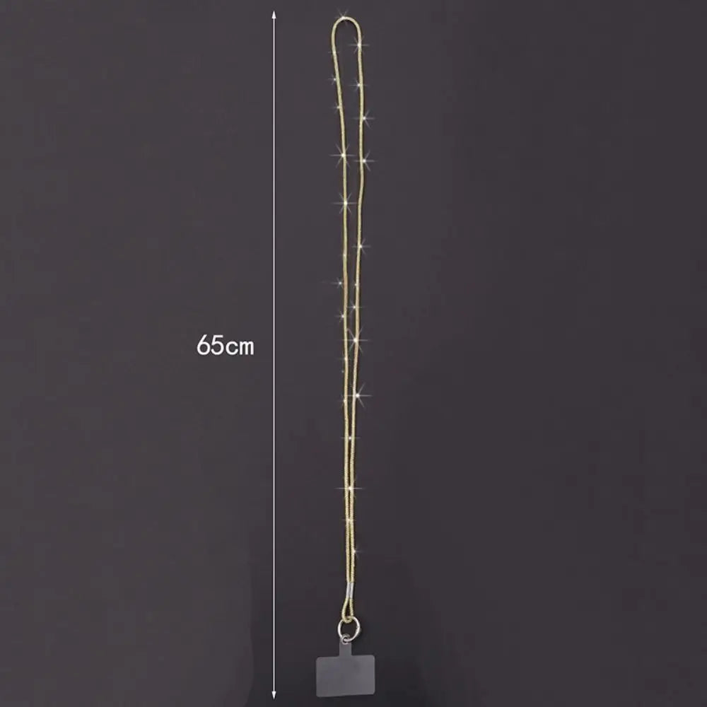 Cordão de Telefone com Strass de Cristal Luxuoso