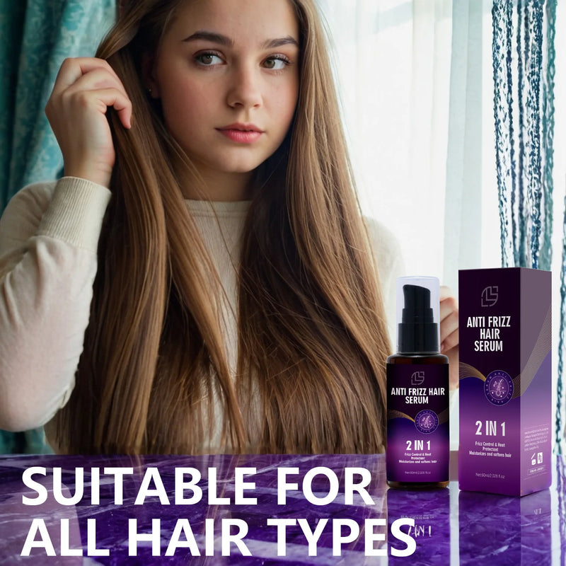 Anti Frizz Serum Nutre 60ml Reparação, Alisamento e Hidratação para os seus Cabelos