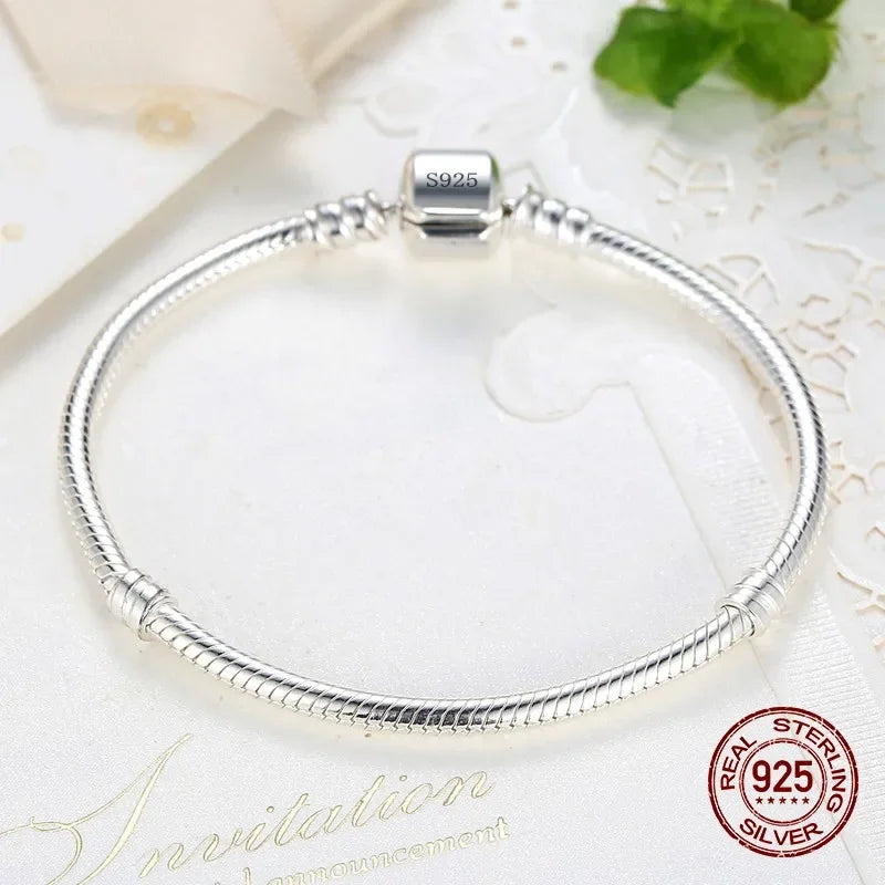 Pulseira com Pingente de Prata Esterlina 925 Original Feita à Mão