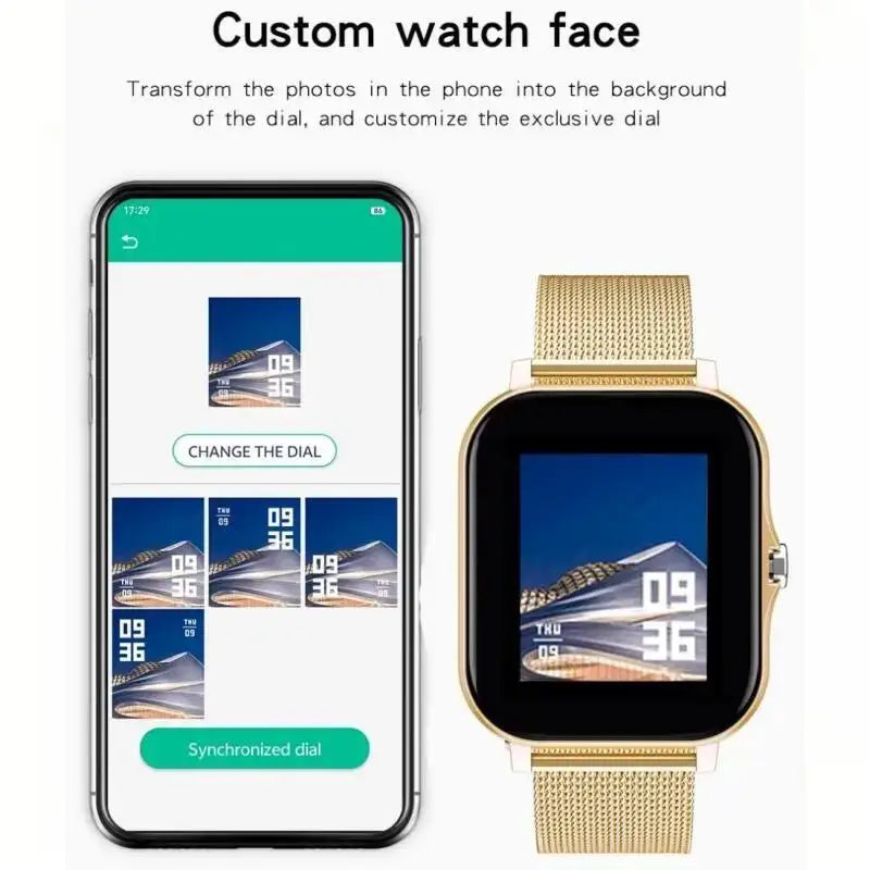 Smart Watch Android Phone - Tela Colorida Bluetooth Chamada Monitoramento de oxigênio no sangue/pressão