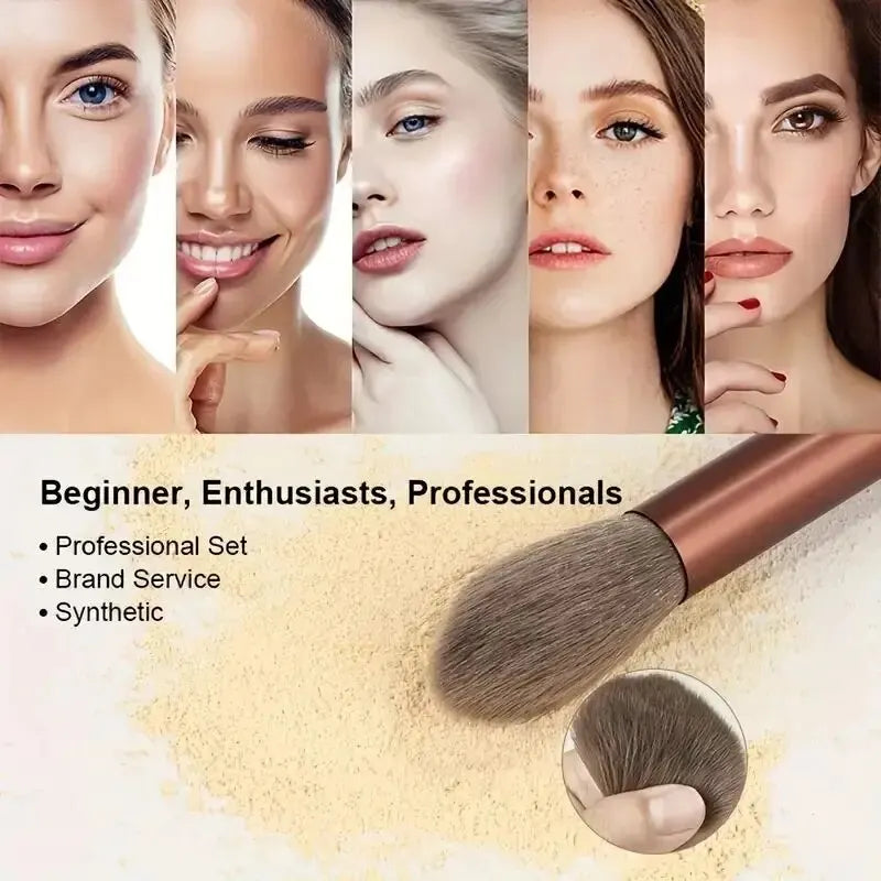 Conjunto de Pincéis de Maquiagem - macios, leves e profissionais
