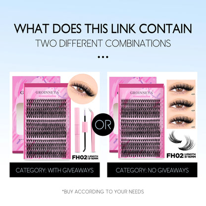 Kit de Extensão de Cílios Groinneya