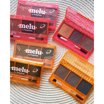 Paleta de Sombras para Sobrancelhas Melu Ruby Rose