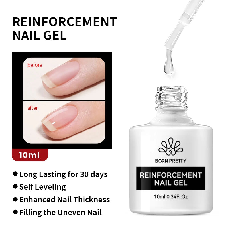 Gel de Borracha 10ml Born Pretty Reforço para Unhas
