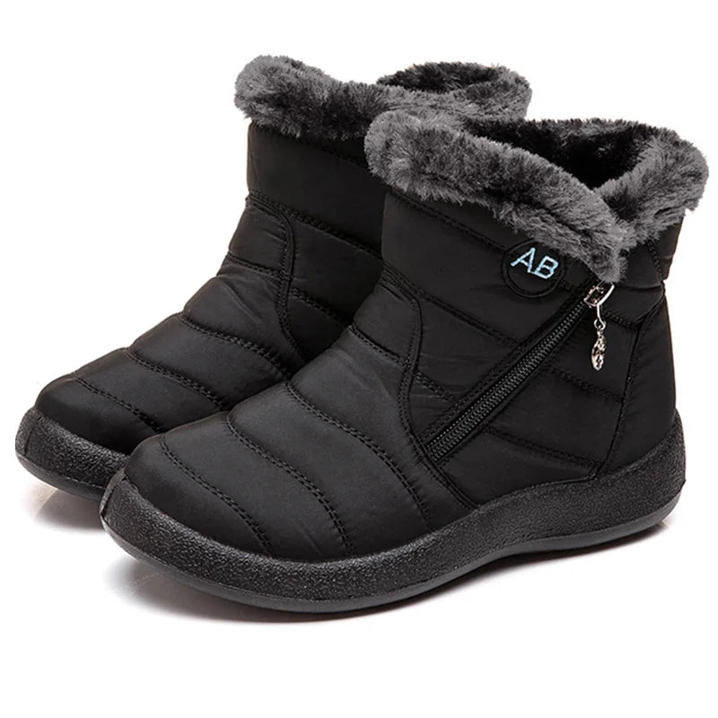 Bota Feminina Impermeável com Zíper Super Macia e Confortável