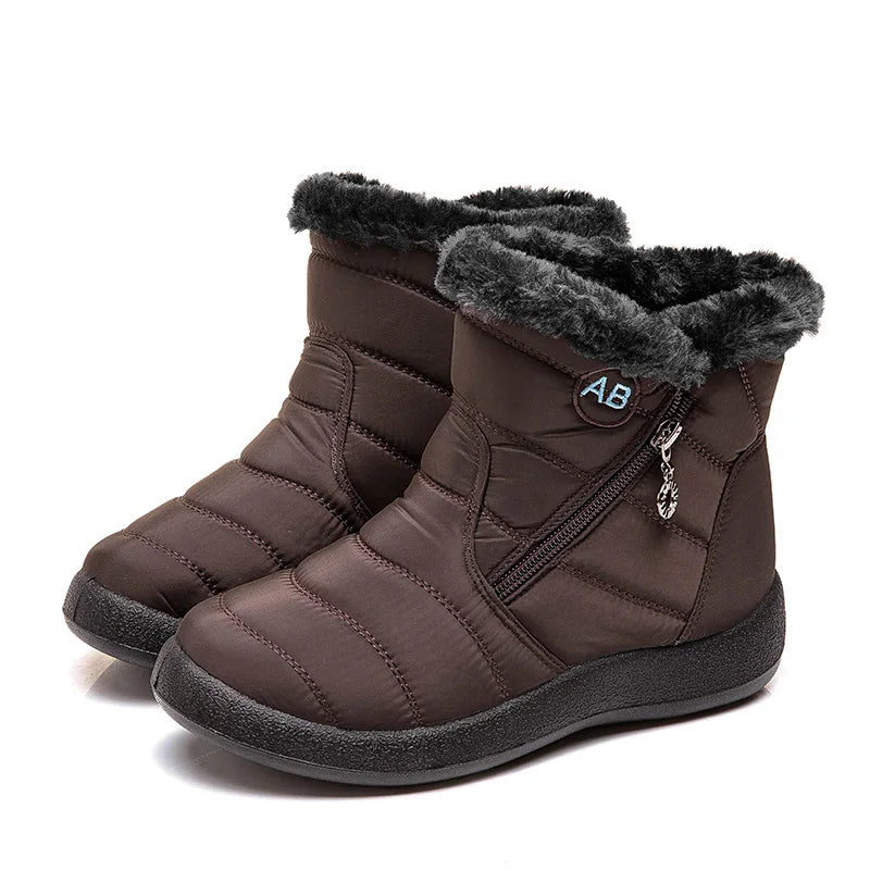 Bota Feminina Impermeável com Zíper Super Macia e Confortável
