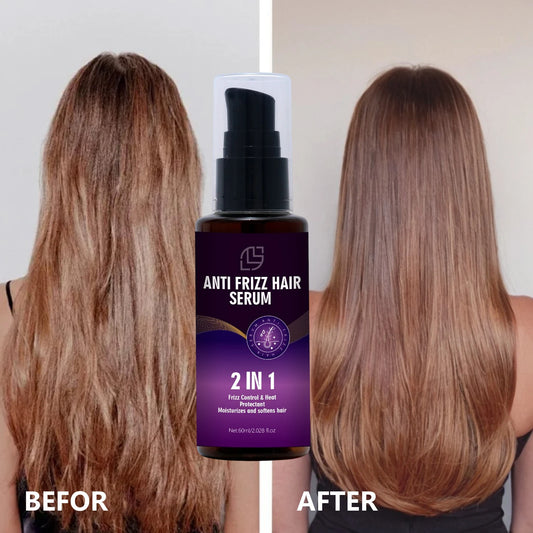 Anti Frizz Serum Nutre 60ml Reparação, Alisamento e Hidratação para os seus Cabelos