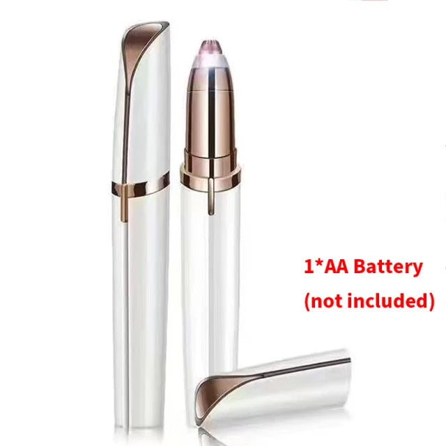 Kit Caneta Depiladora Sobrancelha + Batom Depilador Facial Cor Branco