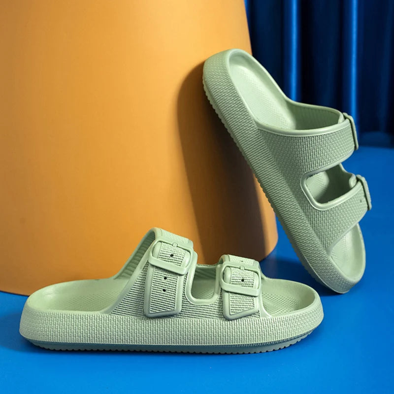 Chinelo Moda Fivela Grossa Plataforma - Super Confortável, Flexível e Excelente para o dia