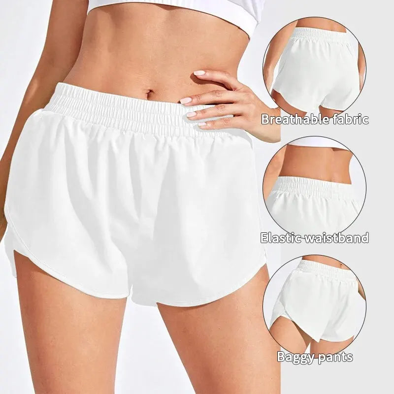 Shorts de Yoga Femininos, Leggings Elásticas para Treino e Corrida