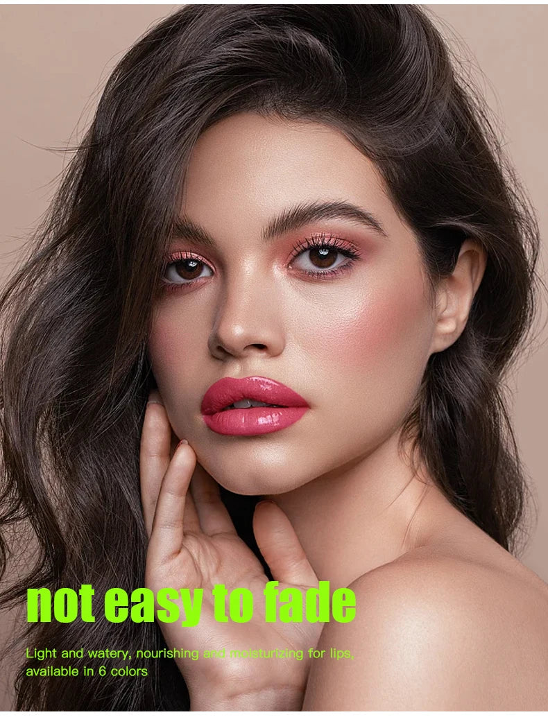 Brilho labial hidratante de 6 tons