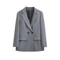 Blazer Feminino Transpassado Manga Longa Bolsos com Aba