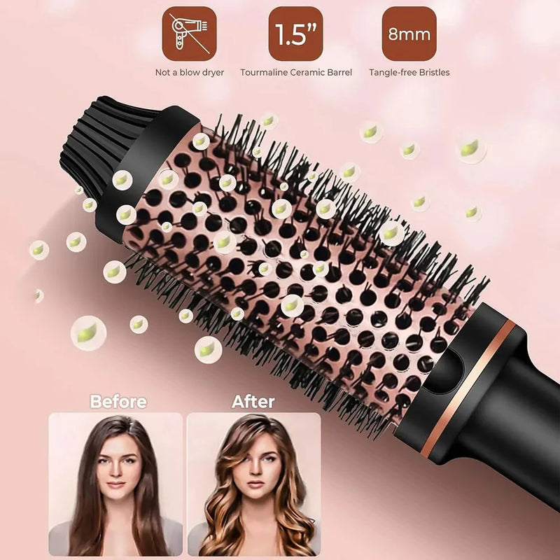 Alisador de Cabelo Iônico Profissional Escova Anti-Escaldante
