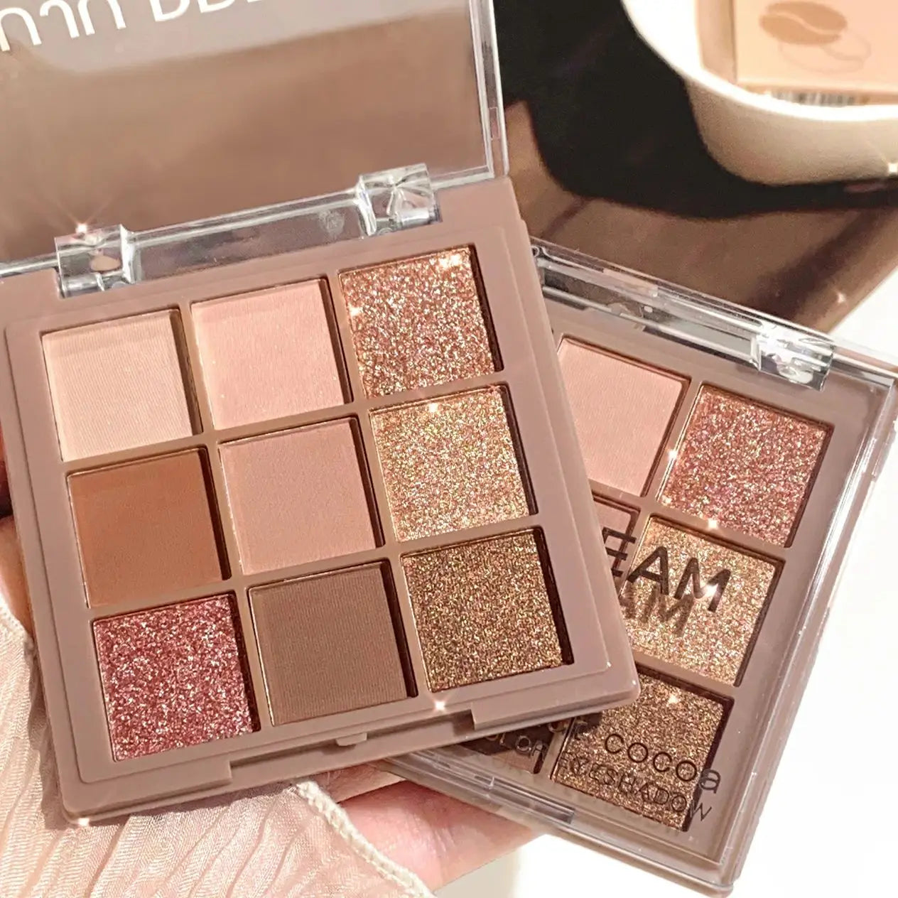 Paleta de Sombras Efeito Matte Cintilante e Aveludado