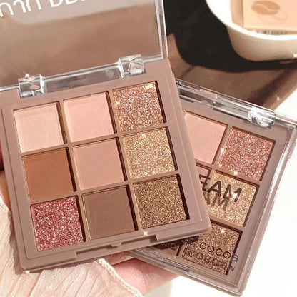 Paleta de Sombras Efeito Matte Cintilante e Aveludado