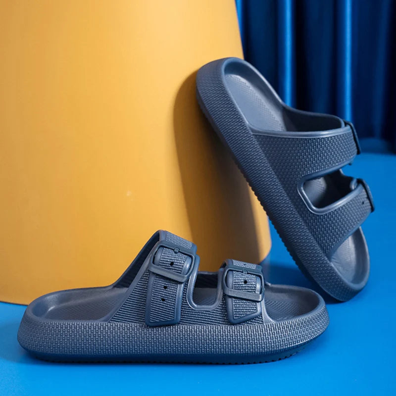 Chinelo Moda Fivela Grossa Plataforma - Super Confortável, Flexível e Excelente para o dia