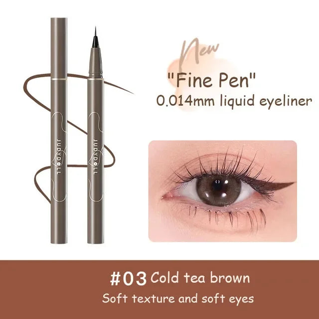 Delineador Super Fino à Prova D'Água - Longa Duração, Secagem Rápida, Olhos Finos